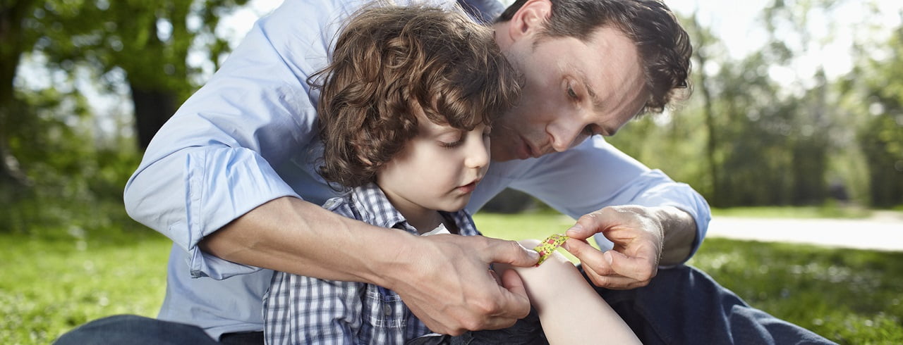 It's perfectly normal for children to get little scrapes and grazes when they're playing outdoors.